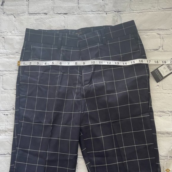 New Look Navy Check Skinny Cropped Trousers - Picture 4 of 9